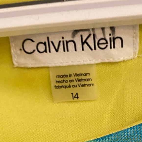 Calvin Klein Bright Sheath Dress with Ruching for Interest Size L Classic - Picture 4 of 4